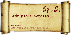 Széplaki Sarolta névjegykártya