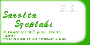 sarolta szeplaki business card